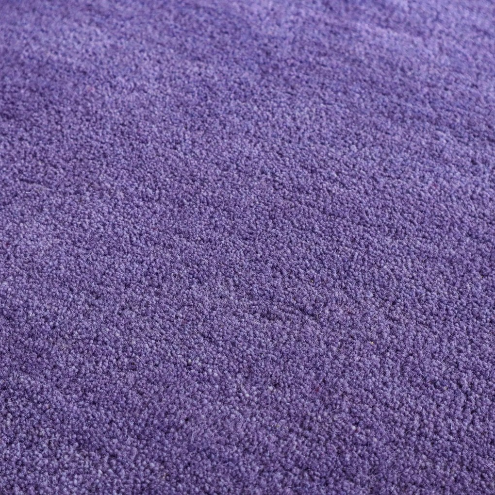 Asra, Ručne všívaný kusový koberec Asra wool fialová, 60x110, fialová, obývacia izba
