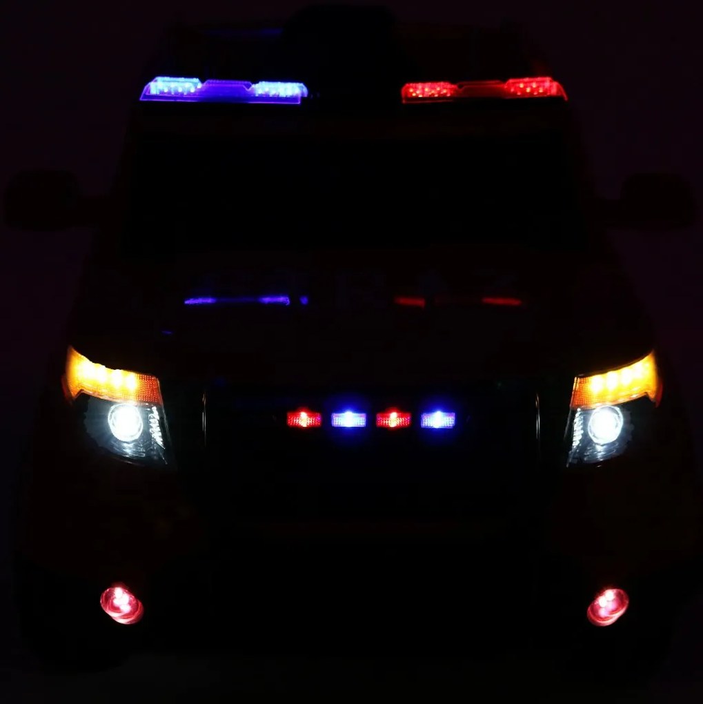Ramiz Detské policajné SUV na batérie na diaľkové ovládanie + sirény + svetlá + megafón