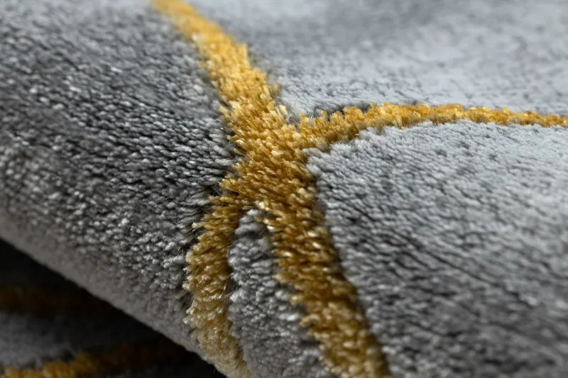 Kusový koberec Emerald 1022 grey and gold kruh, 200x200 (priemer) kruh, šedá, chodba / predsieň, Dywany Łuszczów