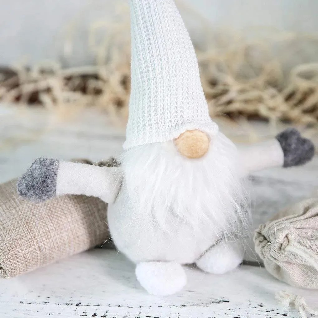 Tutumi Tutumi, vianočný škriatok 35cm YX045, biela, CHR-09638