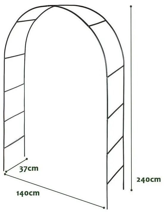 Anaterra Záhradný oblúk pre popínavé rastliny, 2 ks, 13 mm