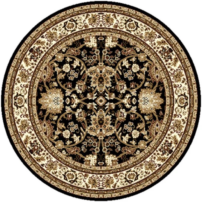 Alfa Carpets Kusový koberec TEHERAN T-117 brown kruh - 190x190 (průměr) kruh cm
