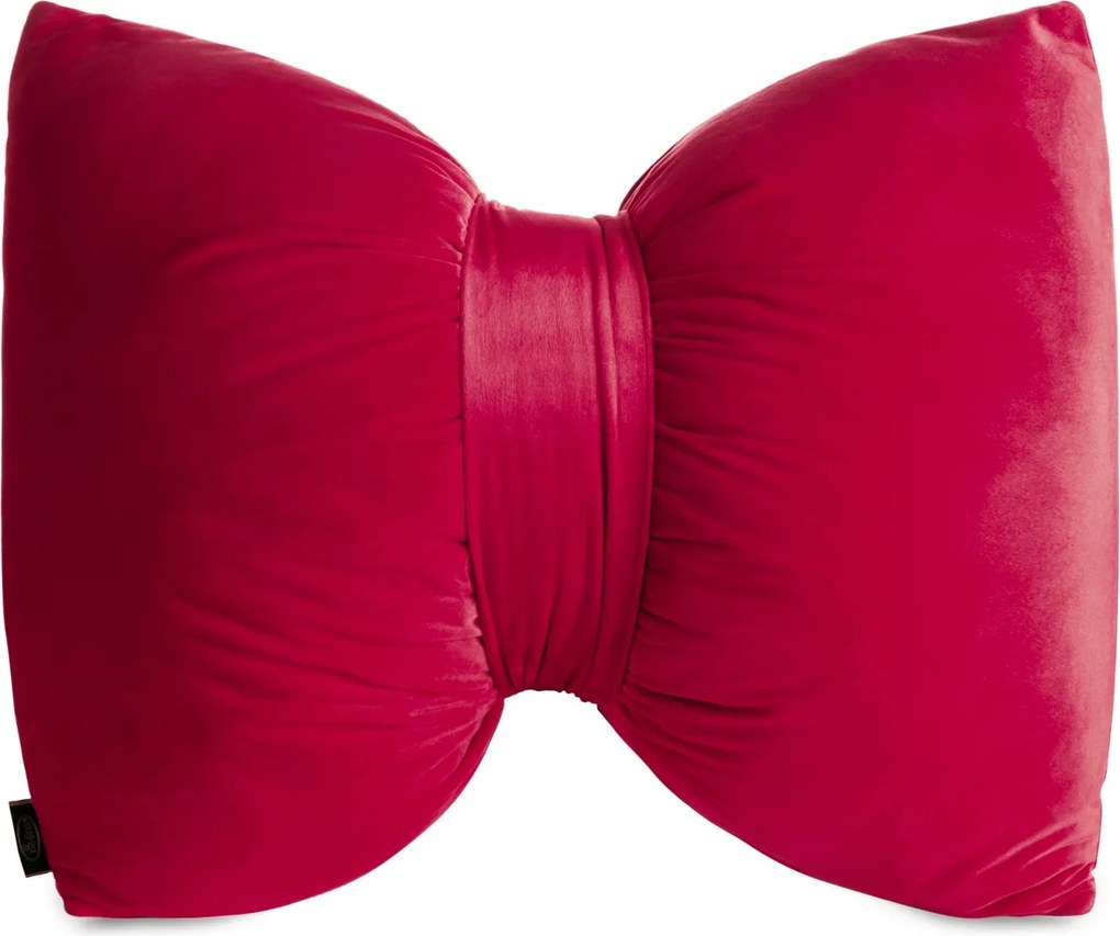 DEKORAČNÝ VANKÚŠ KOKARDA 45X55 CM BORDOVÁ