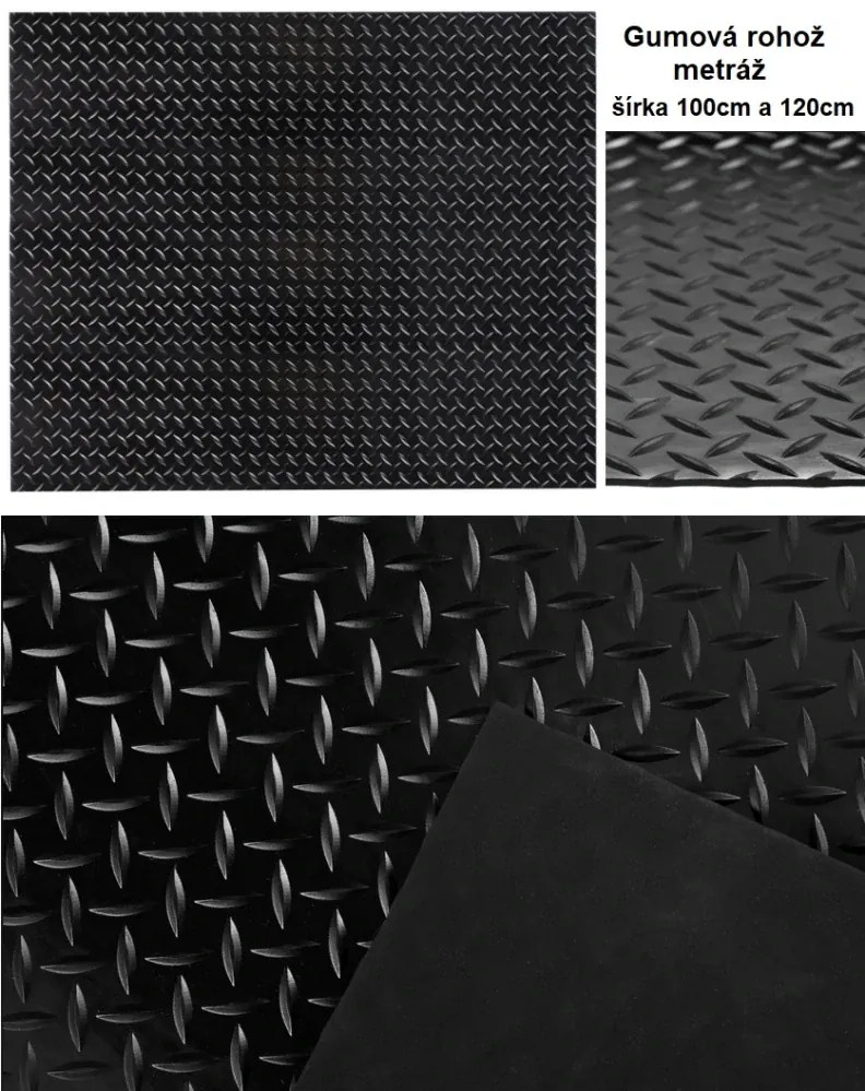 Gumové rohože metráž šírka 100cm, 120cm a 140cm
