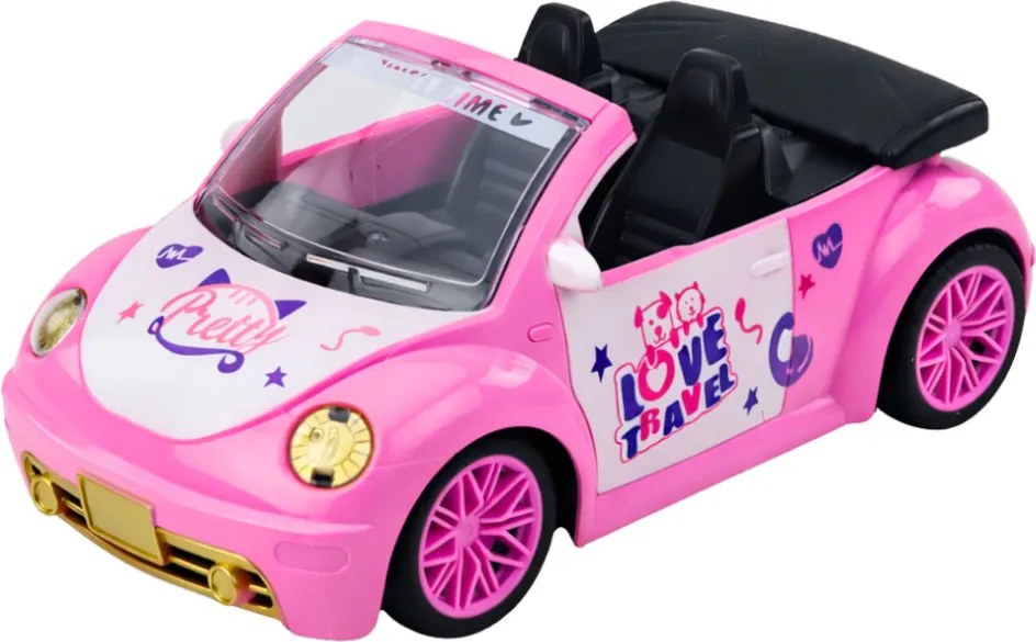 LEAN Toys Konvertibilné RC autíčko na diaľkové ovládanie pre bábiky ružové