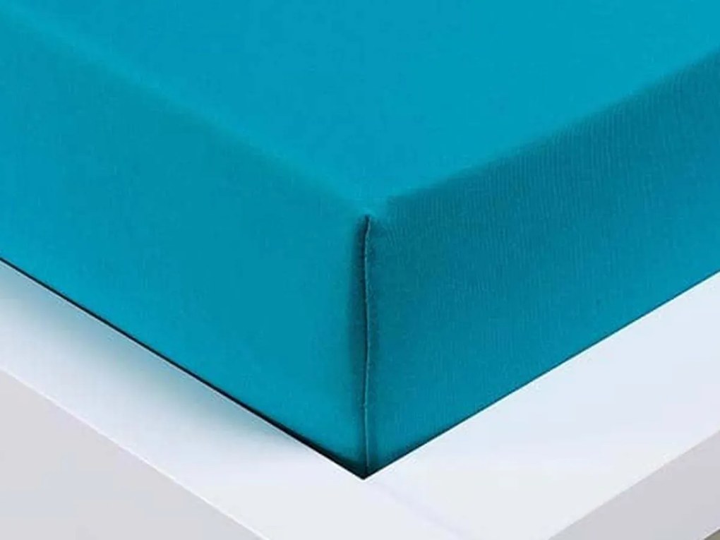 XPOSE® Detská jersey plachta Exclusive - tyrkysová 70x140 cm