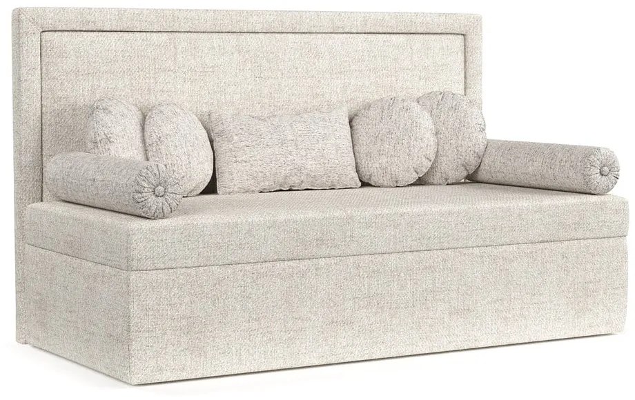 Krémovobiela čalúnená jednolôžková posteľ 90x200 cm Scala – Maison de Rêve