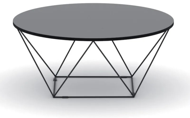 Okrúhly konferenčný stôl WIRE, priemer 105 cm, grafit