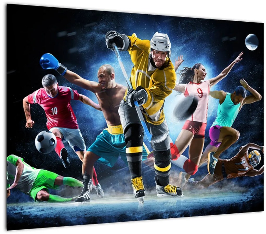 Sklenený obraz - Šport (70x50 cm)
