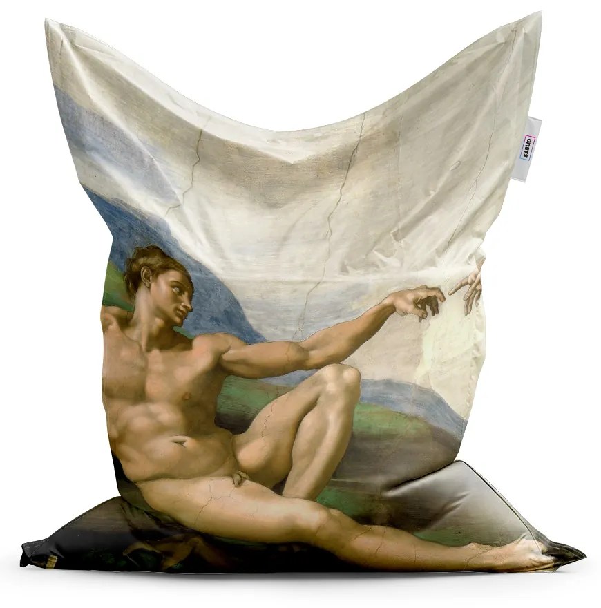 Sablio Sedací vak Stvorenie Adama - Michelangelo Buonarroti - 150x100 cm