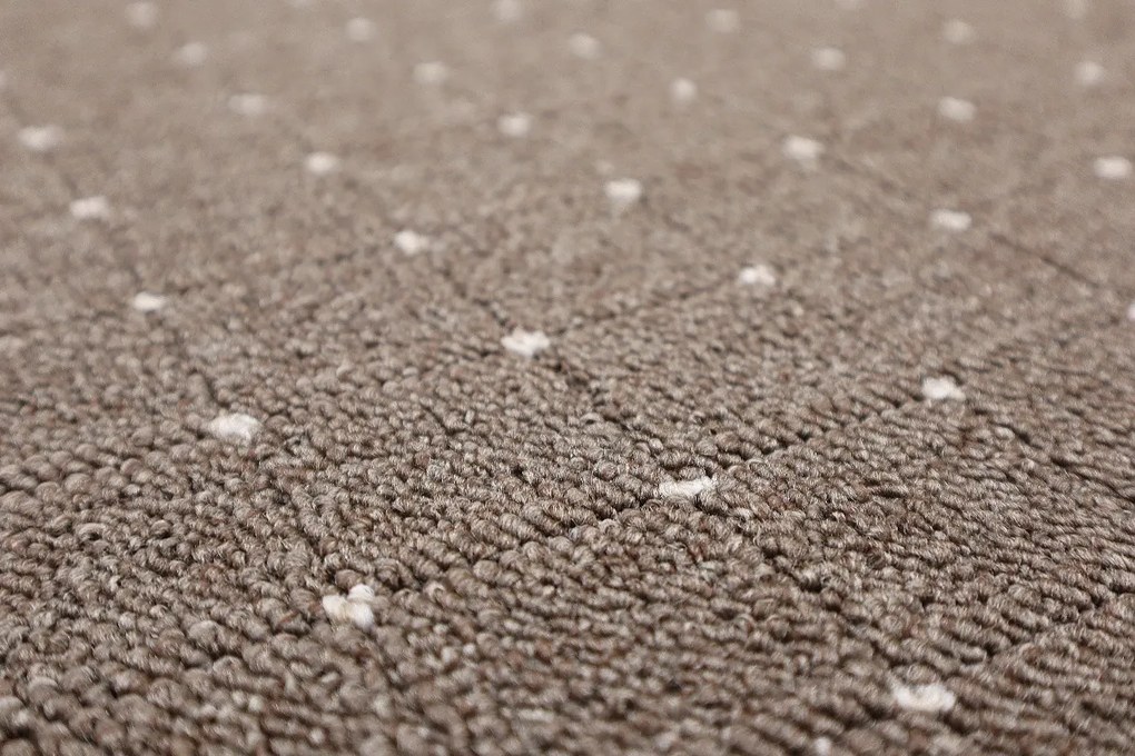Condor Carpets 80x80 (průměr) kruh cm Kusový koberec Udinese hnedý kruh, hnedá, chodba / predsieň