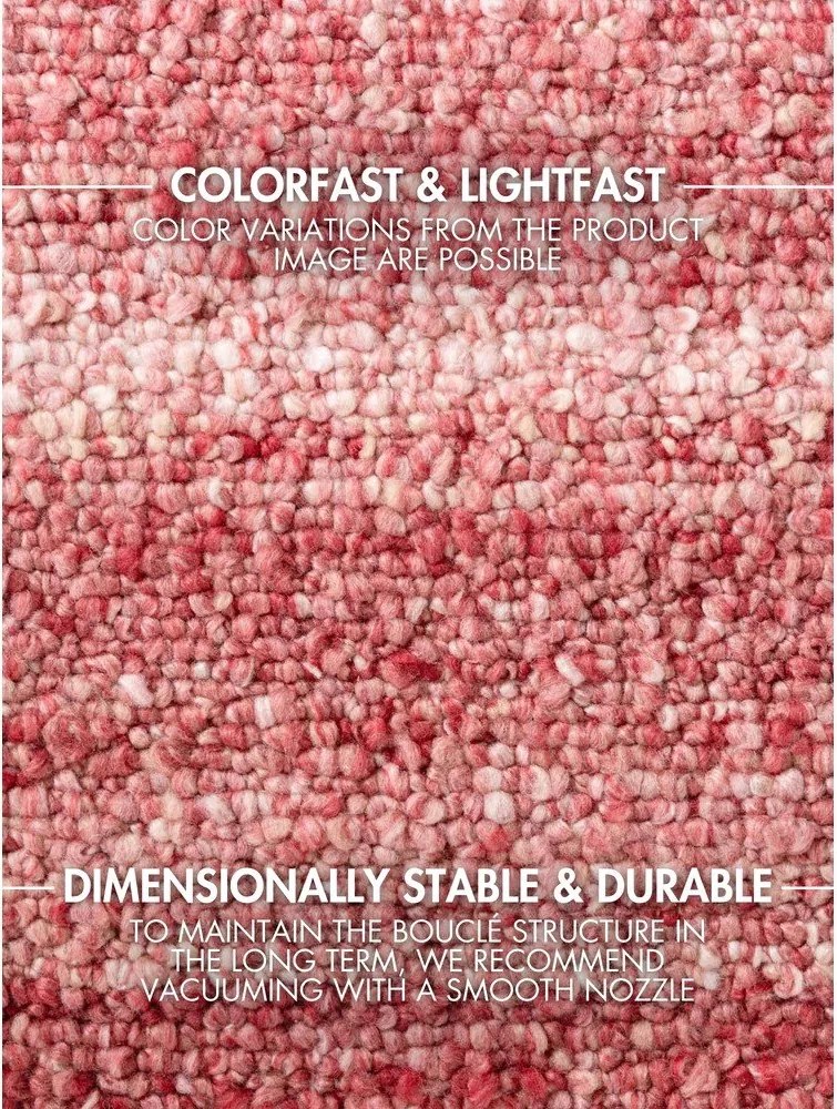 Tmavoružový ručne tkaný koberec z materiálu buklé 160x230 cm Notting Hill Portobello – Ted Baker