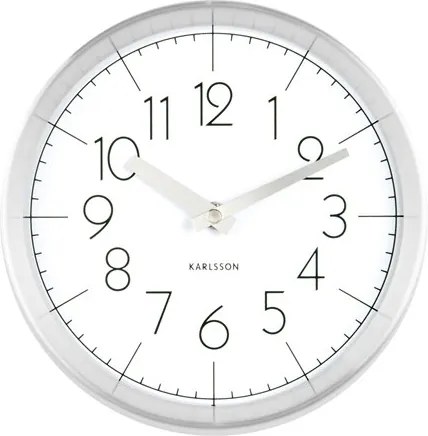 KARLSSON Nástenné hodiny Convex biele