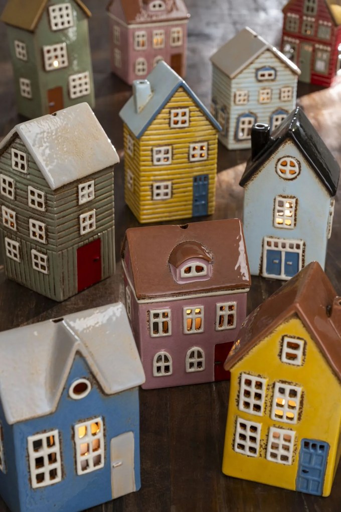 Ib Laursen Keramický svietnik Thorshavn Blue Door