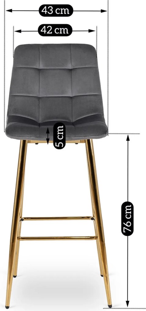 PROXIMA.store - Jedálenská barová stolička ARIEL FARBA: modrá