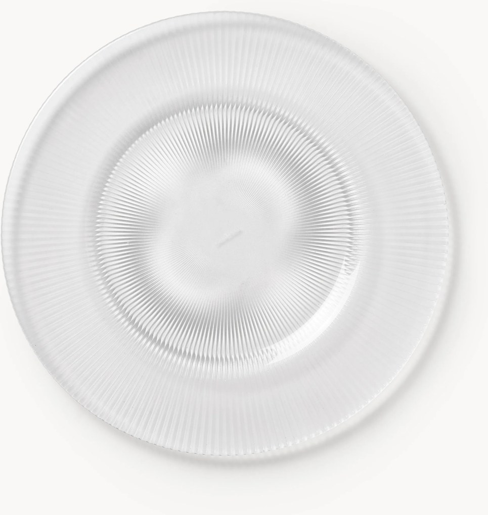 Drážkované plytké taniere Effie, 4 ks