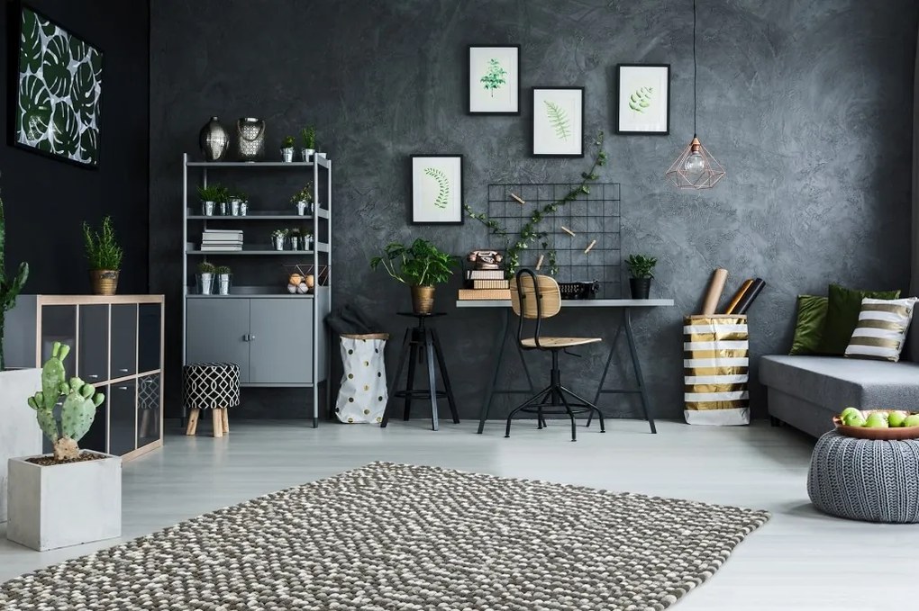 Obsession, AKCIA: 120x170 cm Ručne tkaný kusový koberec Passion 730 Stone, šedá, kancelária