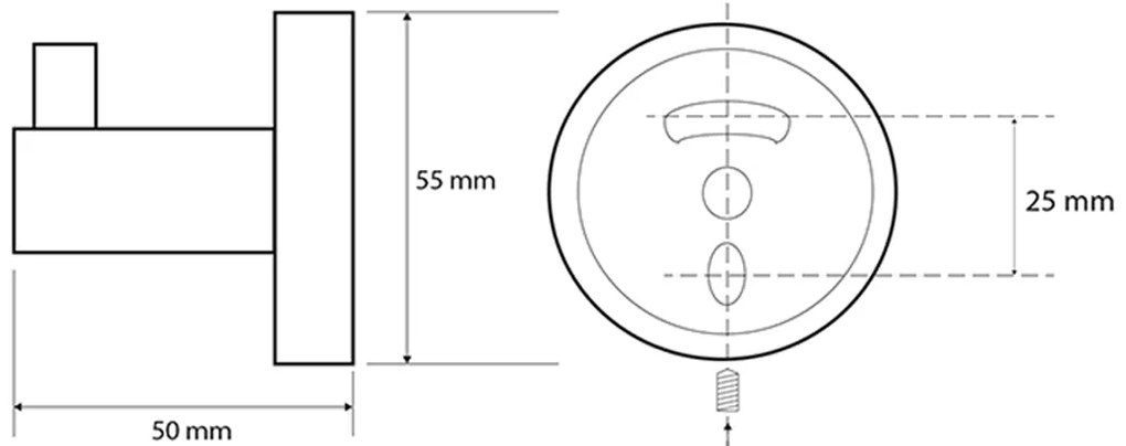 Sapho Sapho, X-ROUND WHITE vešiačik, biela, XR205W