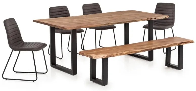 furniture-nabytek.cz - Dřevěná lavice Bullwer palisandr černá 160x40
