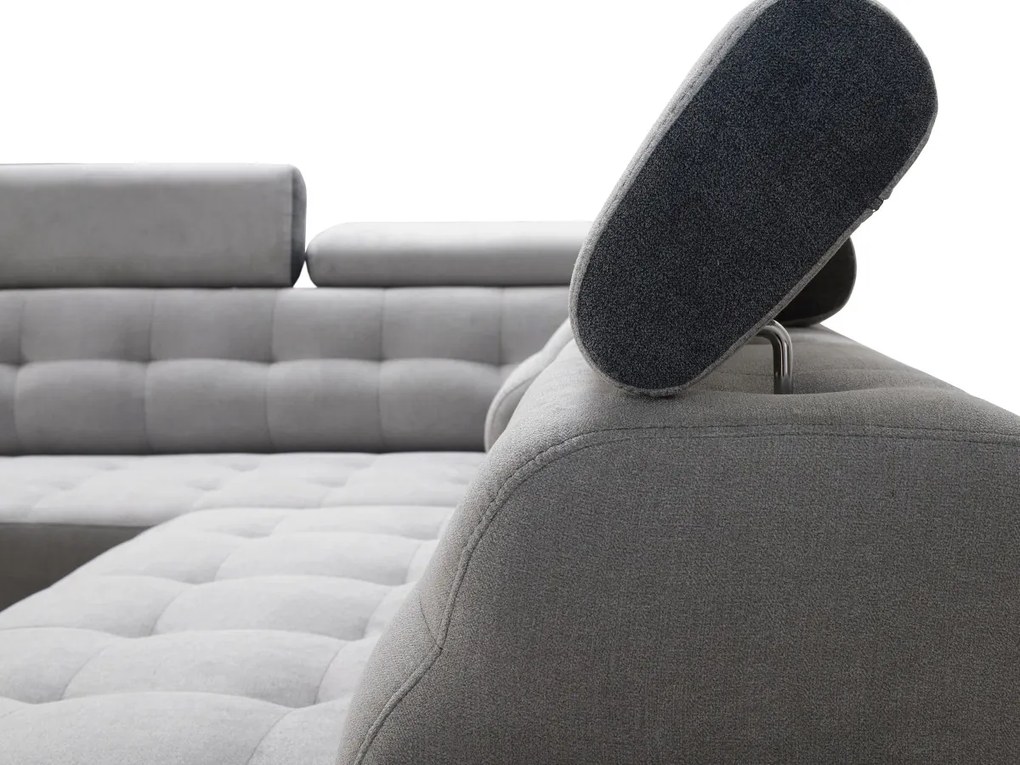 Rohová sedačka s taburetkami 277×180 Rozkladacia možnosť Relax opierky hlavy Kongo RBN15