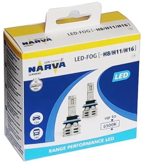 NARVA  LED FOG H8/H11/H16 12V-24V 24W 6500K RANGE PERFORMANCE