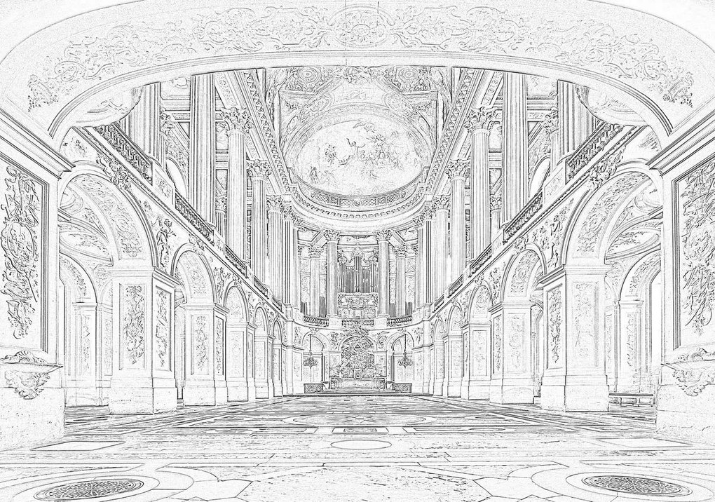 Fototapeta - Veľká sála sála vo Versailles (254x184 cm)