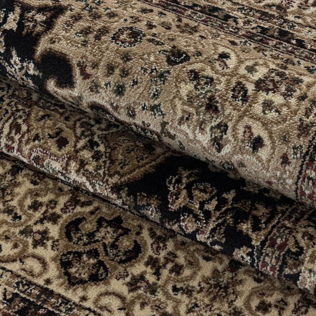 Ayyildiz, Kusový koberec Kashmir 2608 black, 160x230, čierna, chodba / predsieň