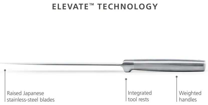 Súprava nožov so stojanom 5 ks z nehrdzavejúcej ocele Elevate Fusion – Joseph Joseph