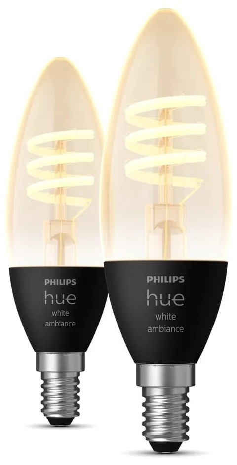 Filamentové žiarovky v súprave 2 ks E14, 5 W White ambiance – Philips Hue