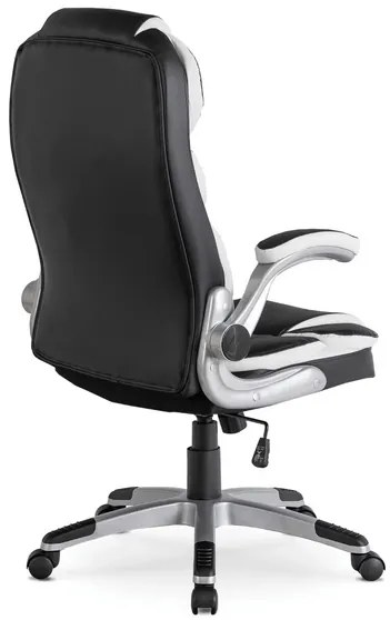 Vintino kancelárska otočná kožená stolička RONALD čierna