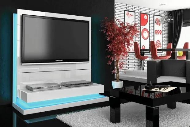 HUBERTUS Luxusná televízna stena PARAMA LUX Farba: čierna