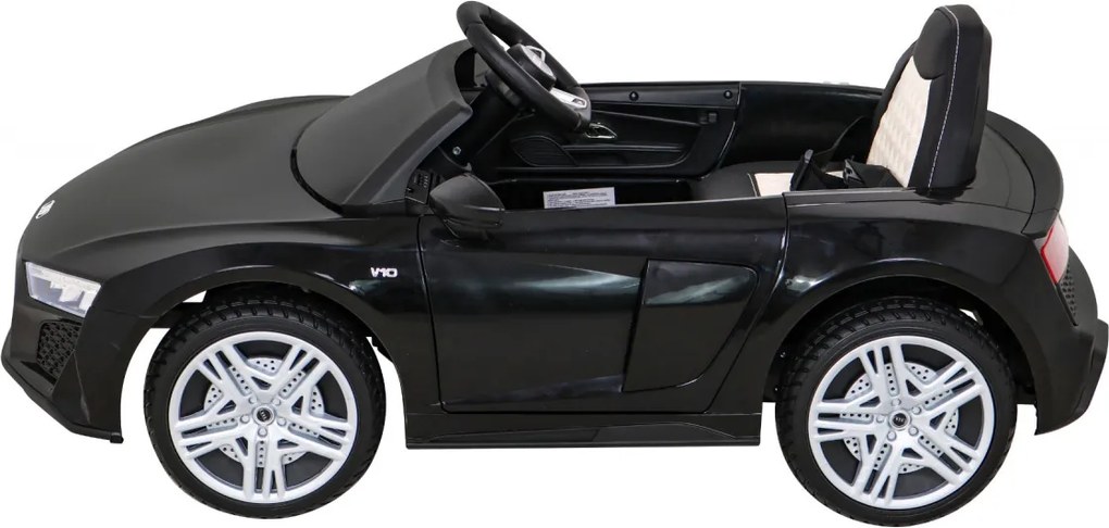 Ramiz Audi R8 LIFT Auto na batérie čierne + diaľkové ovládanie + EVA kolesá + MP3 + LED