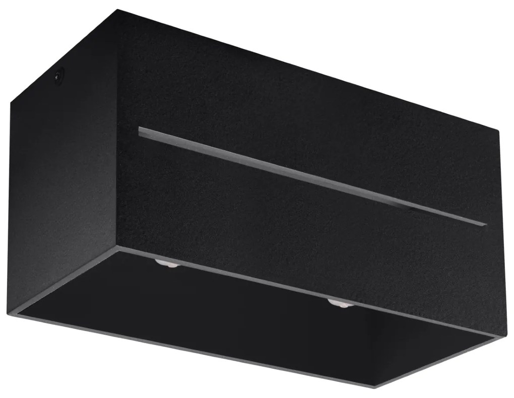 Stropné svietidlo Lobo Maxi, 1x čierne kovové tienidlo