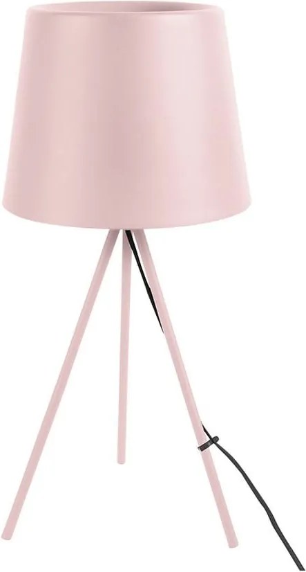 LEITMOTIV Stolná lampa Classy Metal ružová 57 cm x 27,5cm