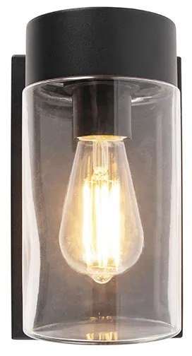 Moderná vonkajšia nástenná lampa z nerezovej ocele čierna IP44 - Jarra