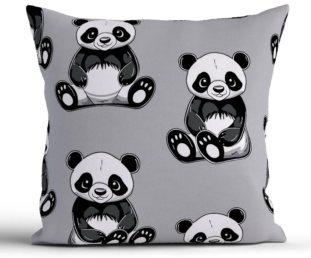 Bavlnená obliečka na vankúš Renforcé 40 * 40 cm - Panda