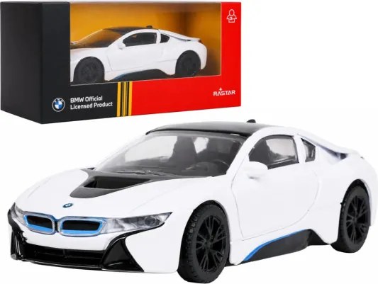 Model auta BMW i8 1:43 RASTAR biele