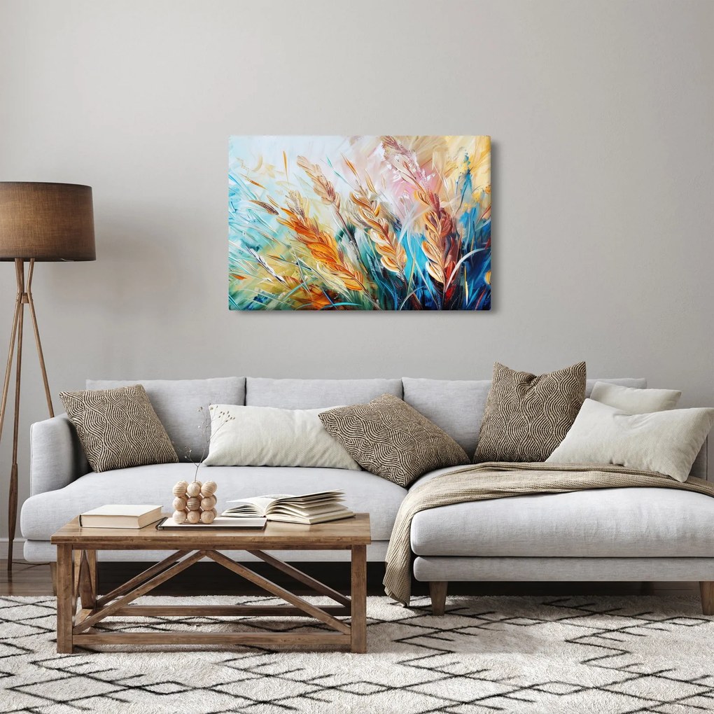 Obraz - Pšenica, abstrakcia (90x60 cm)