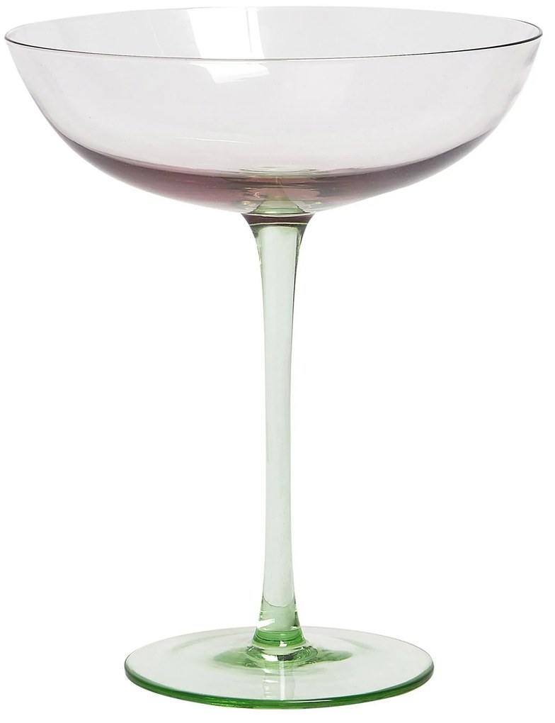 Sada 4 pohárov na martini 250 ml ružovo-zelená DIOPSIDE Beliani