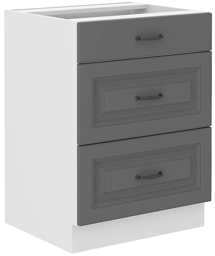 Kuchynská skrinka Stilo dustgrey/biely 60d 3s bb