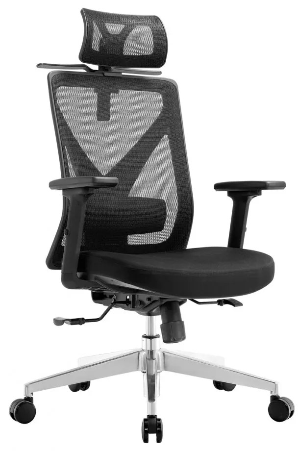 Kancelárska ergonomická stolička Neoseat JERROD — čierna, nosnosť 150 kg