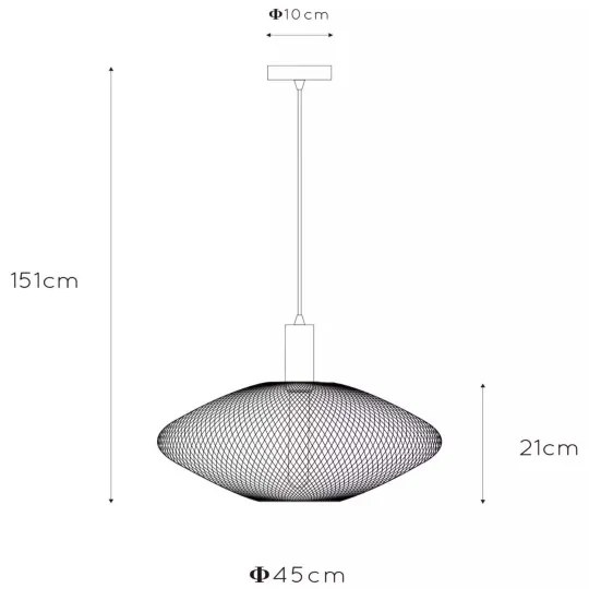 Lucide 21423/45/02 - Luster na lanku MESH 1xE27/40W/230V
