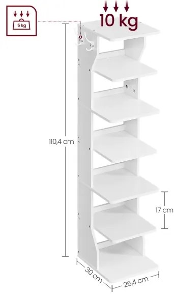 Botník BOTARO biely