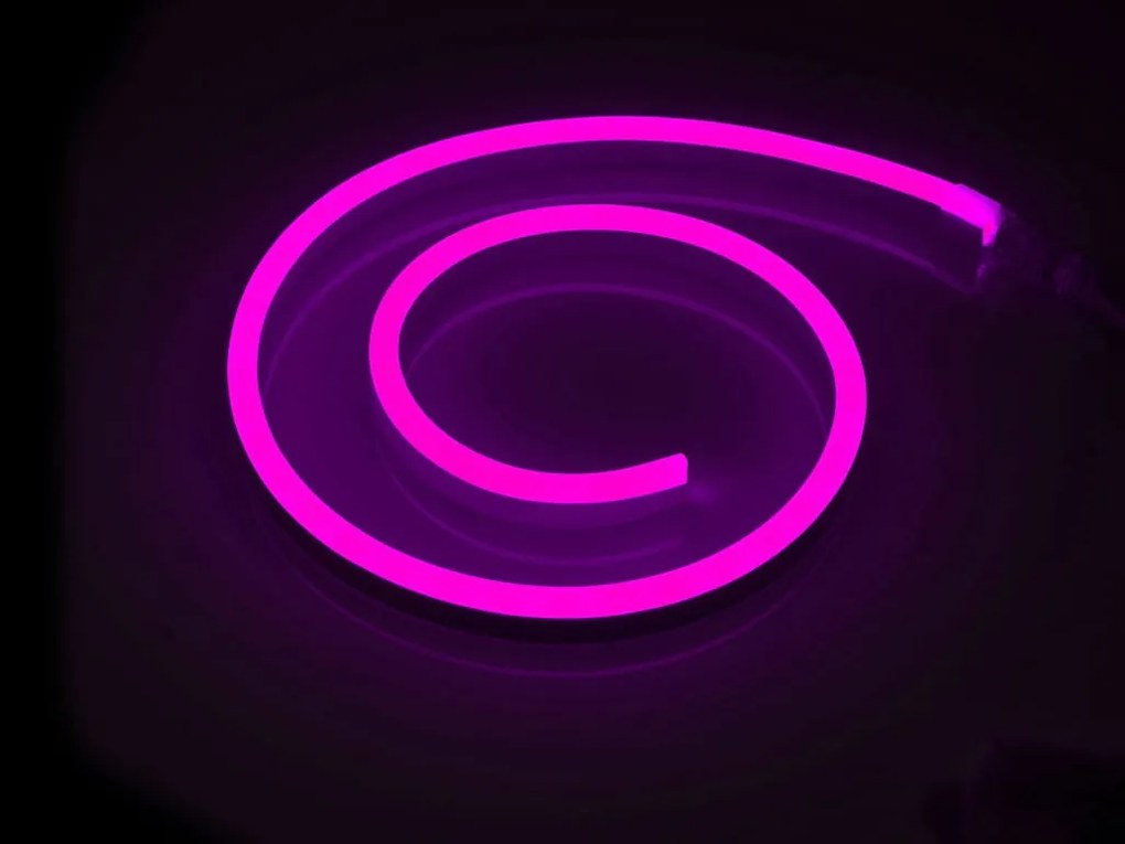 ECOLIGHT LED pásik NEON - 230V - 1m - 8W/m - IP68 - vodotesný - ružová