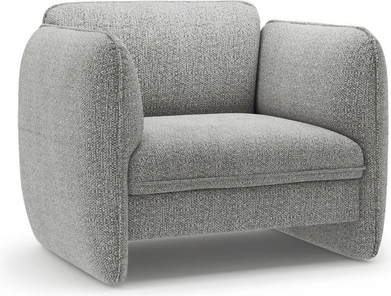 Svetlosivé ženilkové kreslo Georgia – Micadoni