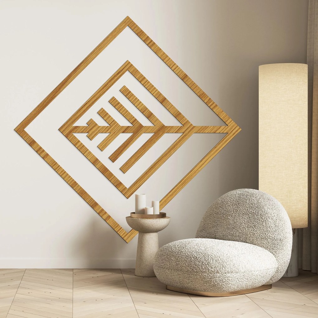SENTOP | Geometrická drevená dekorácia na stenu – Moderný dizajn | SENTOP HDF0397-B