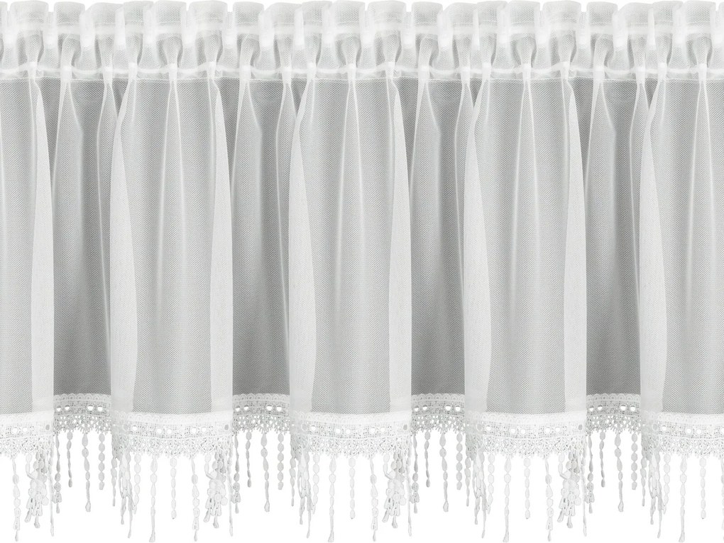 KRÁTKA ZÁCLONA NA PÁSKE MANUELA 150X40 CM BIELA