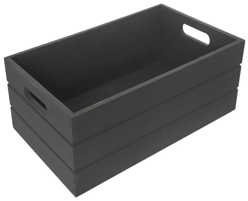 Orion Drevená debnička, antracitová, 31 x 21 x 13 cm, M