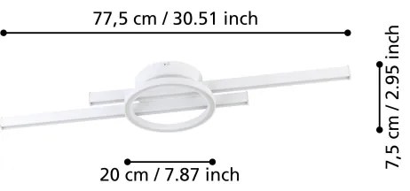 Eglo 900952- LED RGBW Stmievateľné stropné svietidlo AMANDOLO 23,5W/230V biela + DO