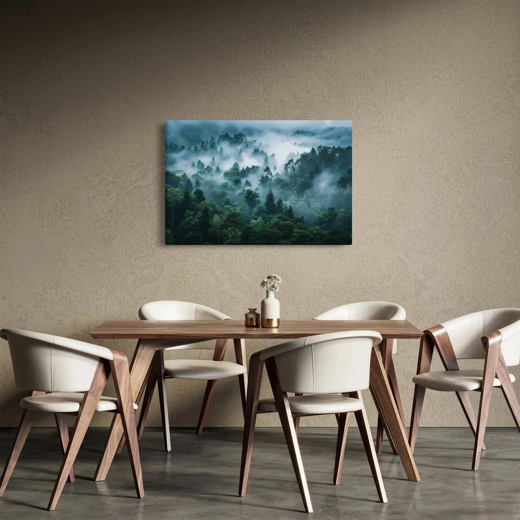 Obraz - Les v hmle (90x60 cm)